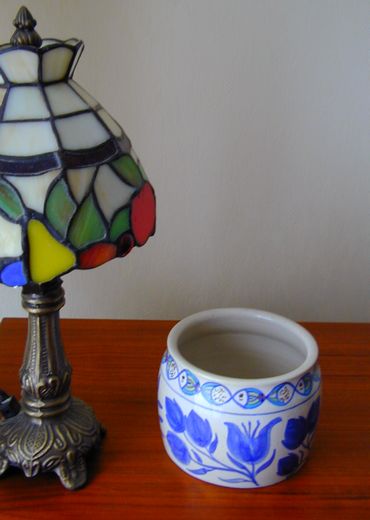 petit pot en grès - déco Cobalt